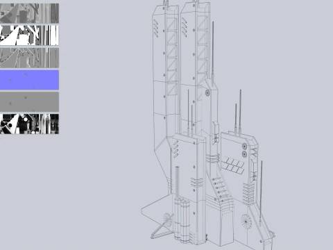 Futuristic building 3D Model