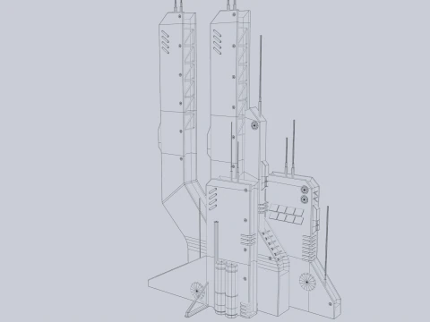 Futuristic building 3D Model