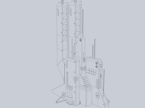 Futuristic building 3D Model