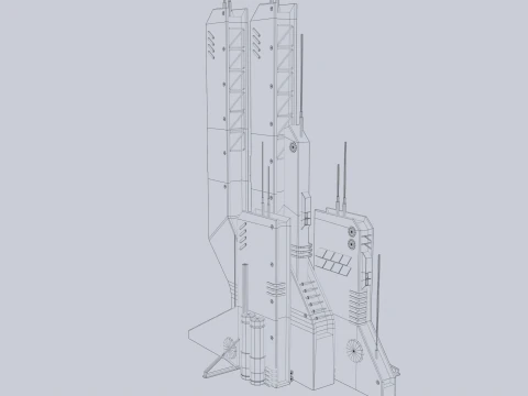 Futuristic building 3D Model