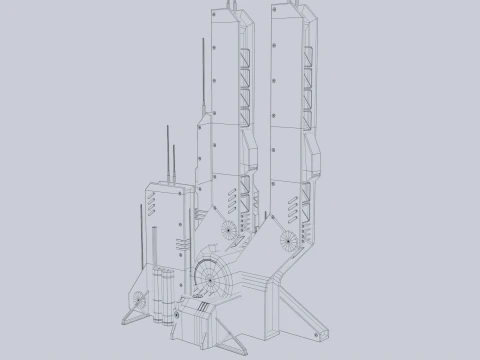 Futuristic building 3D Model