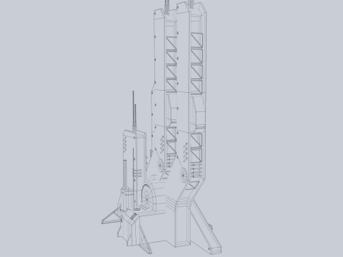 Futuristic building 3D Model