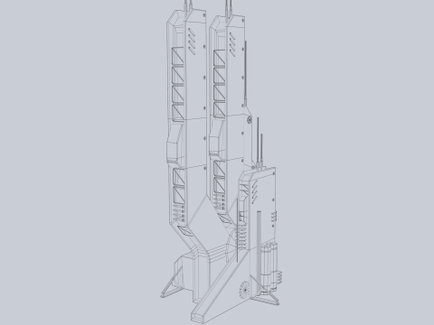 Futuristic building 3D Model