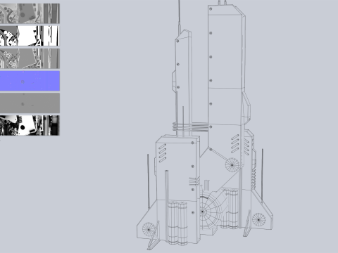 Futuristic building 3D Model