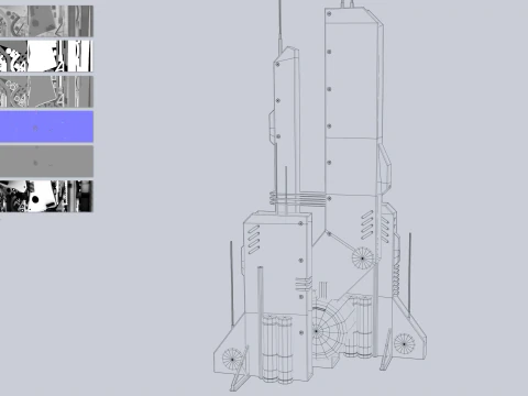 Futurystyczny budynek Model 3D