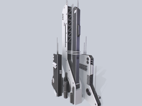 Futuristic building 3D Model