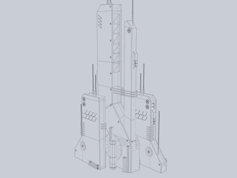 Futuristic building 3D Model
