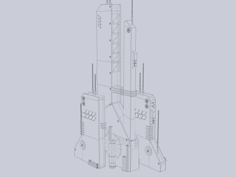 Futurystyczny budynek Model 3D