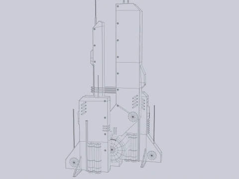 Futurystyczny budynek Model 3D