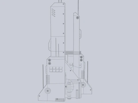 Futurystyczny budynek Model 3D