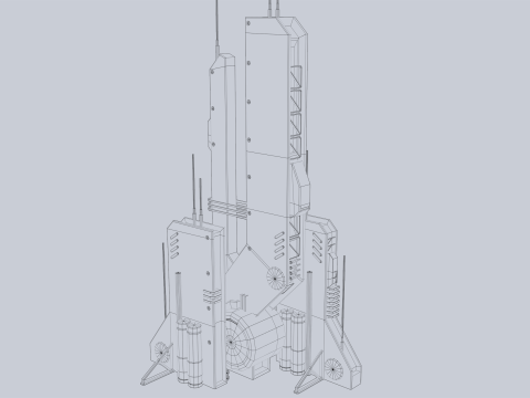 Futuristic building 3D Model