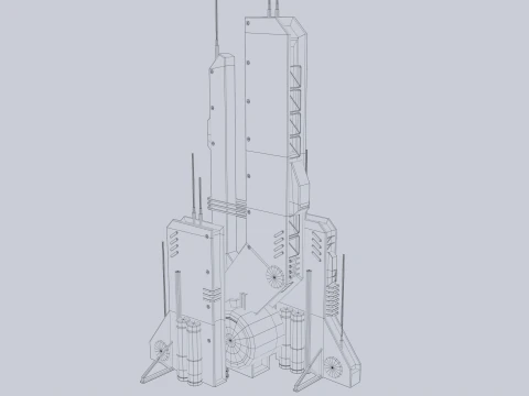 Futurystyczny budynek Model 3D