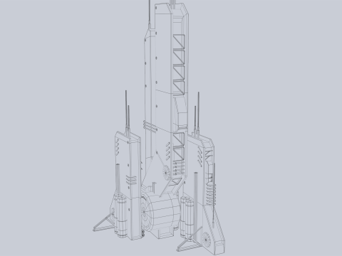 Futuristic building 3D Model