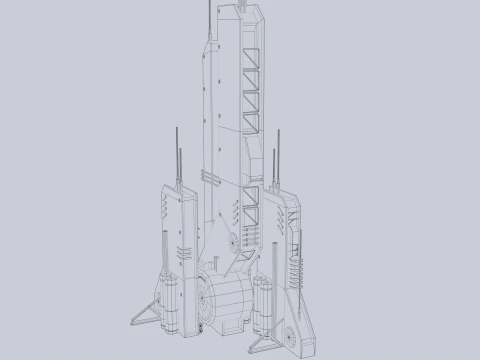 Futurystyczny budynek Model 3D