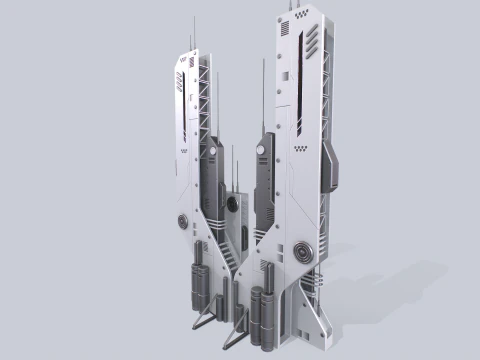 Futuristic building 3D Model