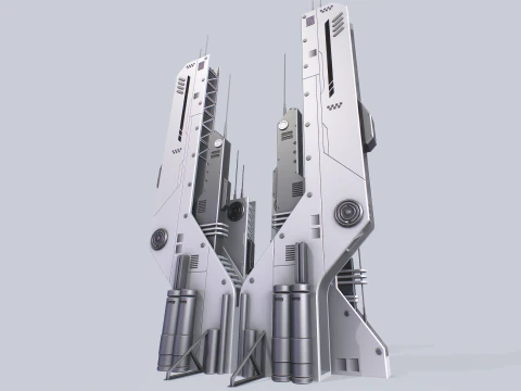 Futuristic building 3D Model