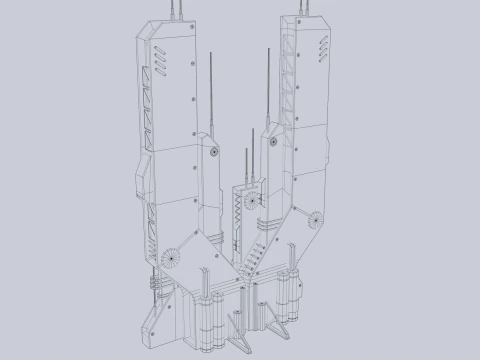 Futuristic building 3D Model