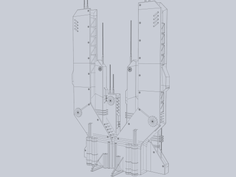 Futuristic building 3D Model