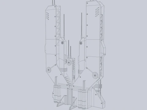 Futuristic building 3D Model