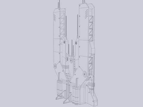 Futuristic building 3D Model