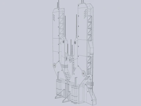 Futuristic building 3D Model