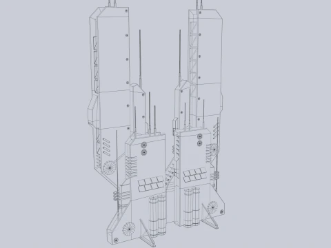 Futuristic building 3D Model