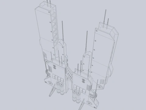 Futuristic building 3D Model