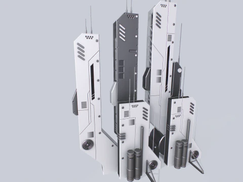 Bangunan futuristik Model 3D