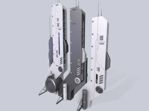 Bangunan futuristik Model 3D