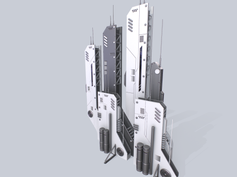 Futuristic building 3D-Modell