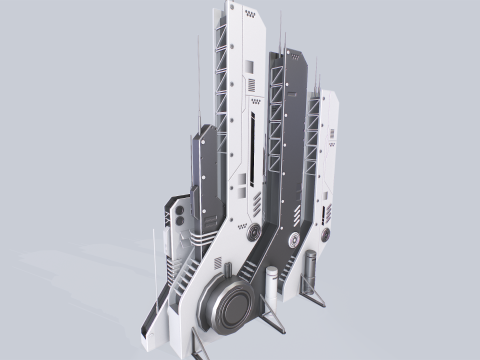 Futuristic building 3D-Modell