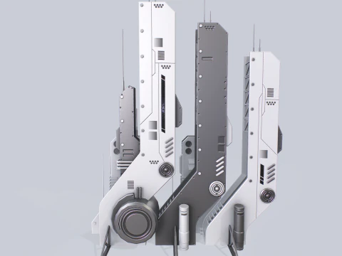 Bangunan futuristik Model 3D