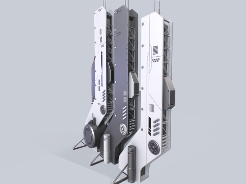 Futuristic building 3D-Modell