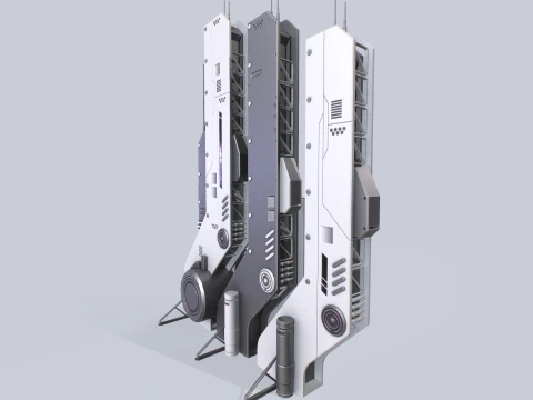 Bangunan futuristik Model 3D