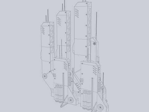 Futuristic building 3D-Modell