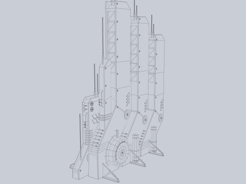 Futuristic building 3D-Modell