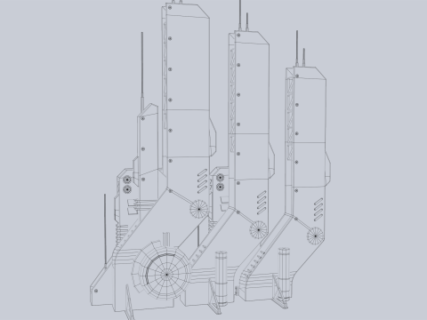 Futuristic building 3D-Modell