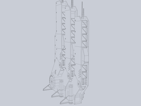 Futuristic building 3D-Modell