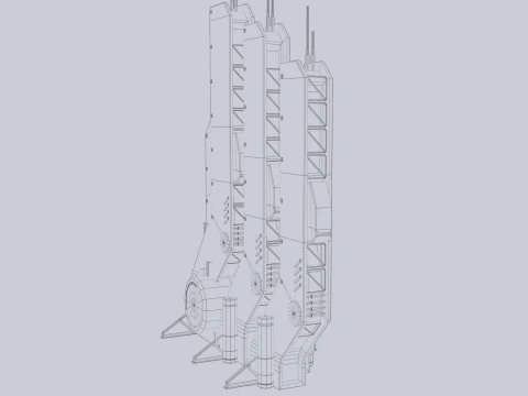 Bangunan futuristik Model 3D