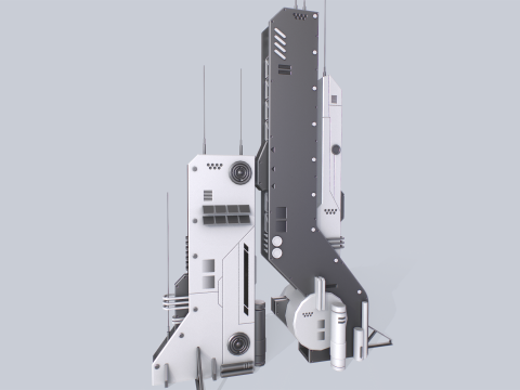 Futuristic building Model 3D