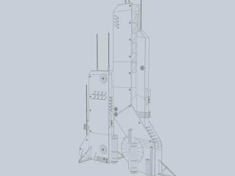Futuristic building Model 3D