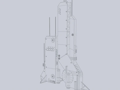 Futurystyczny budynek Model 3D