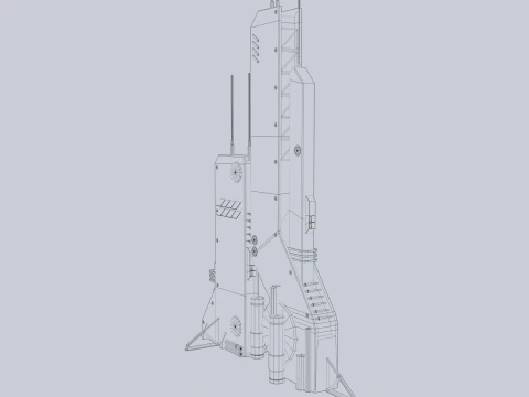 Futurystyczny budynek Model 3D