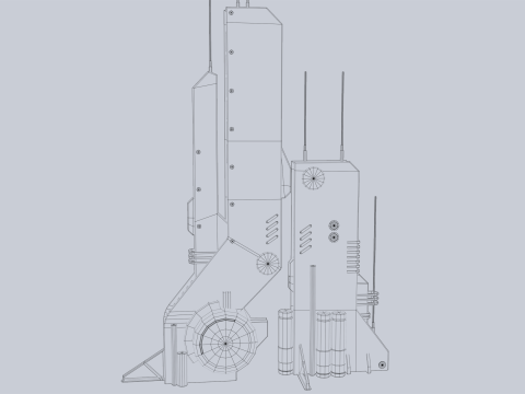 Futuristic building Model 3D