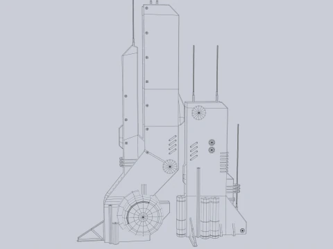Futurystyczny budynek Model 3D