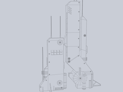 Futuristic building Model 3D