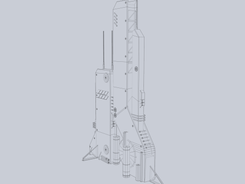 Futuristic building Model 3D
