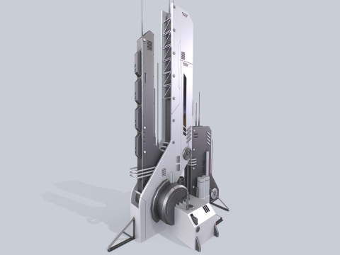 Futuristic building collection 3D 모델