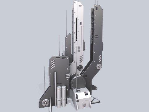 Futuristic building collection 3D 모델