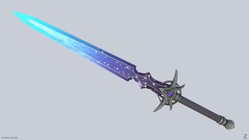 Astral blade 3D Model .c4d .max .obj .3ds .fbx .stl .blend